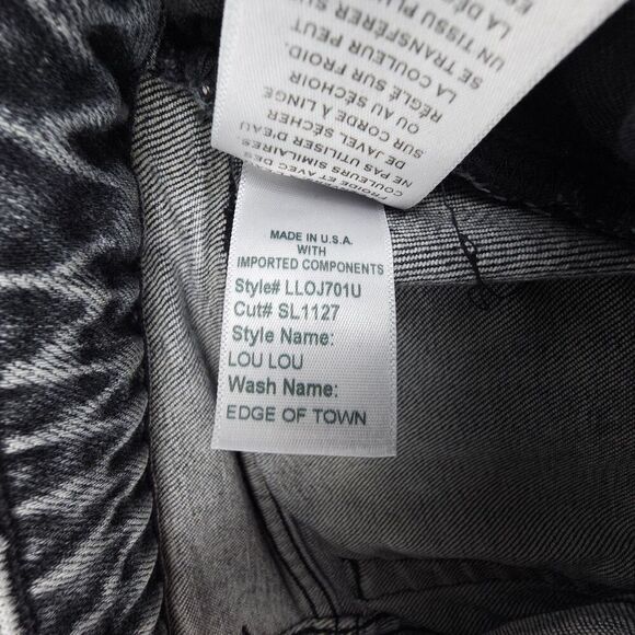 NEW SLVRLAKE Lou Lou Cropped Jeans Edge of Town Slim Distressed Black 90s Grunge - Picture 8 of 8